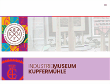 Tablet Screenshot of industriemuseum-kupfermuehle.de